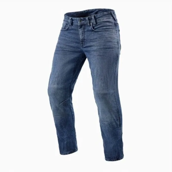 REV’IT! Detroit 2 TF Jeans, Length 34 — Medium Blue