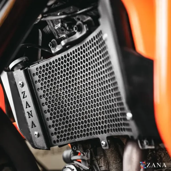 Zana Radiator Guard Honeycomb (Black) For KTM Enduro 390 — Standard
