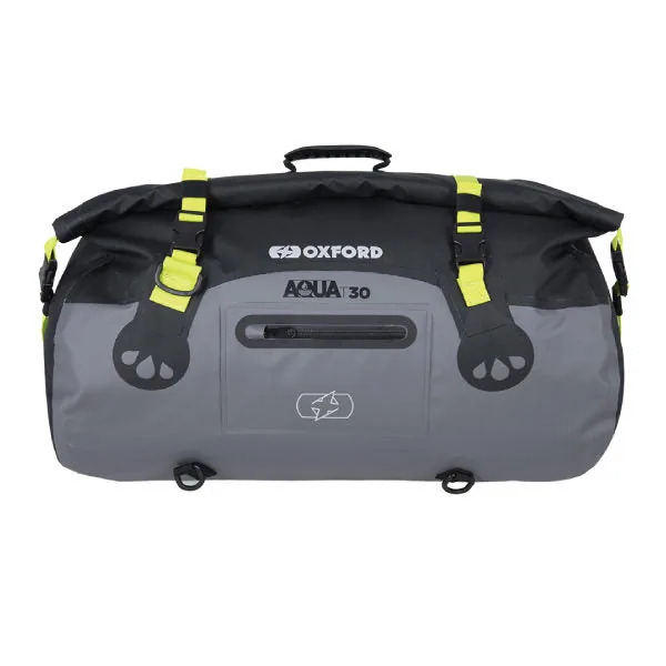 Oxford Aqua T-30 Roll Bag — Black Fluo