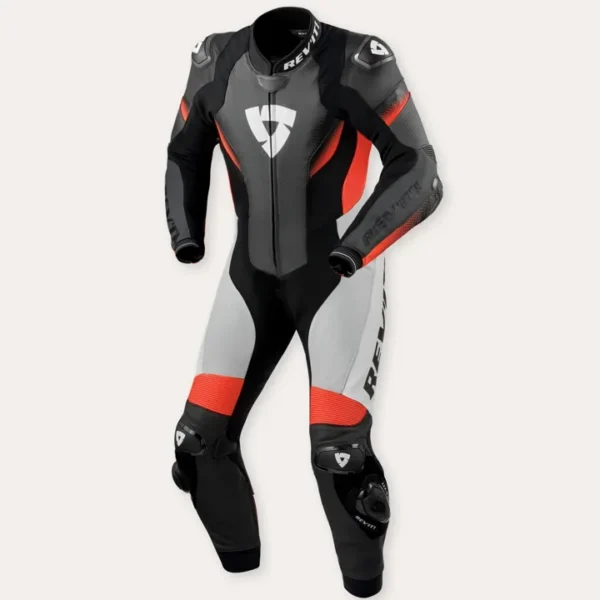REV’IT! Control One Piece Race Suit — Black Neon Red